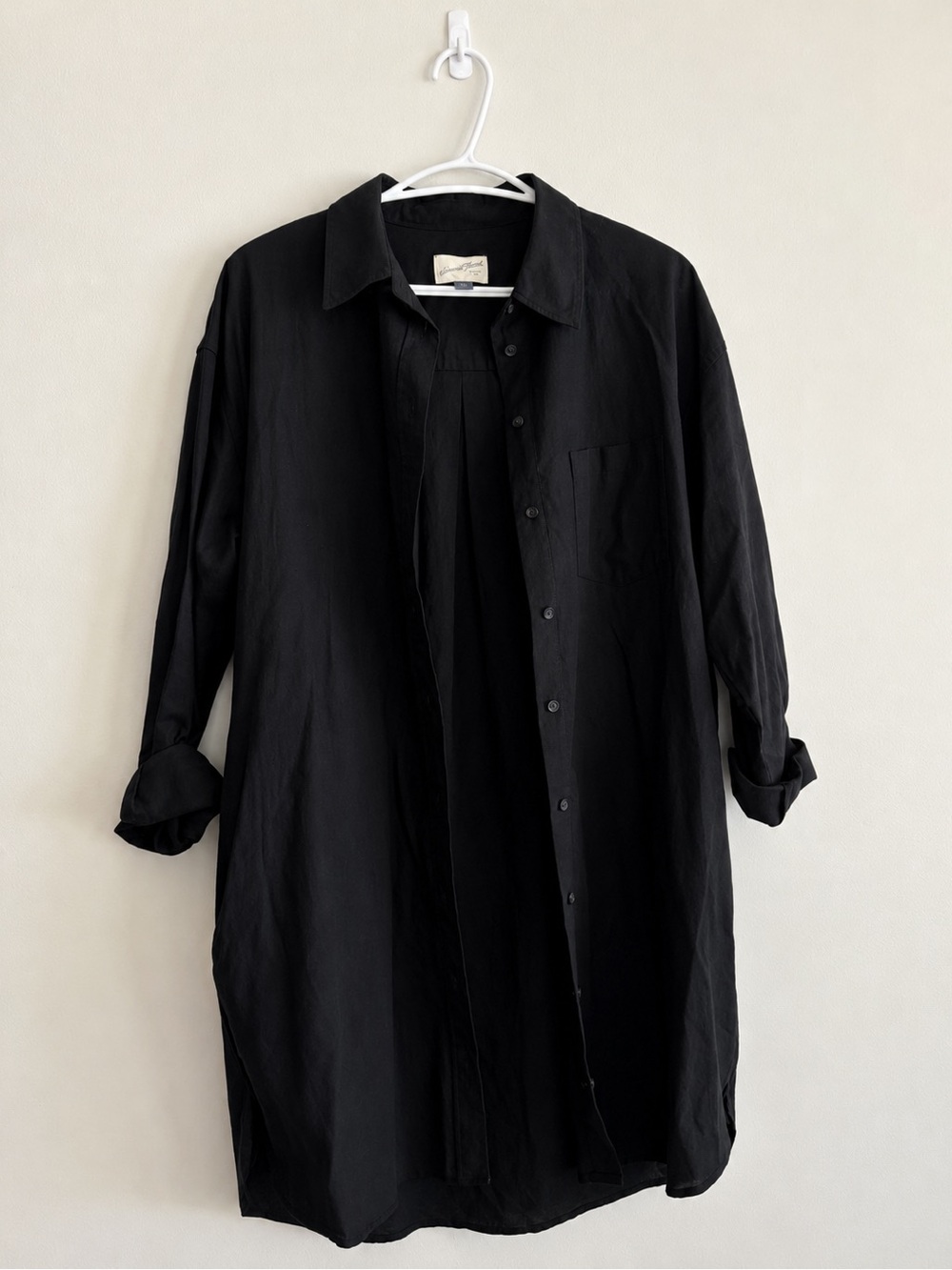 Universal Thread Black Button-Up Shirt Dress
